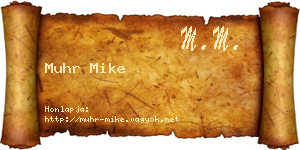 Muhr Mike névjegykártya